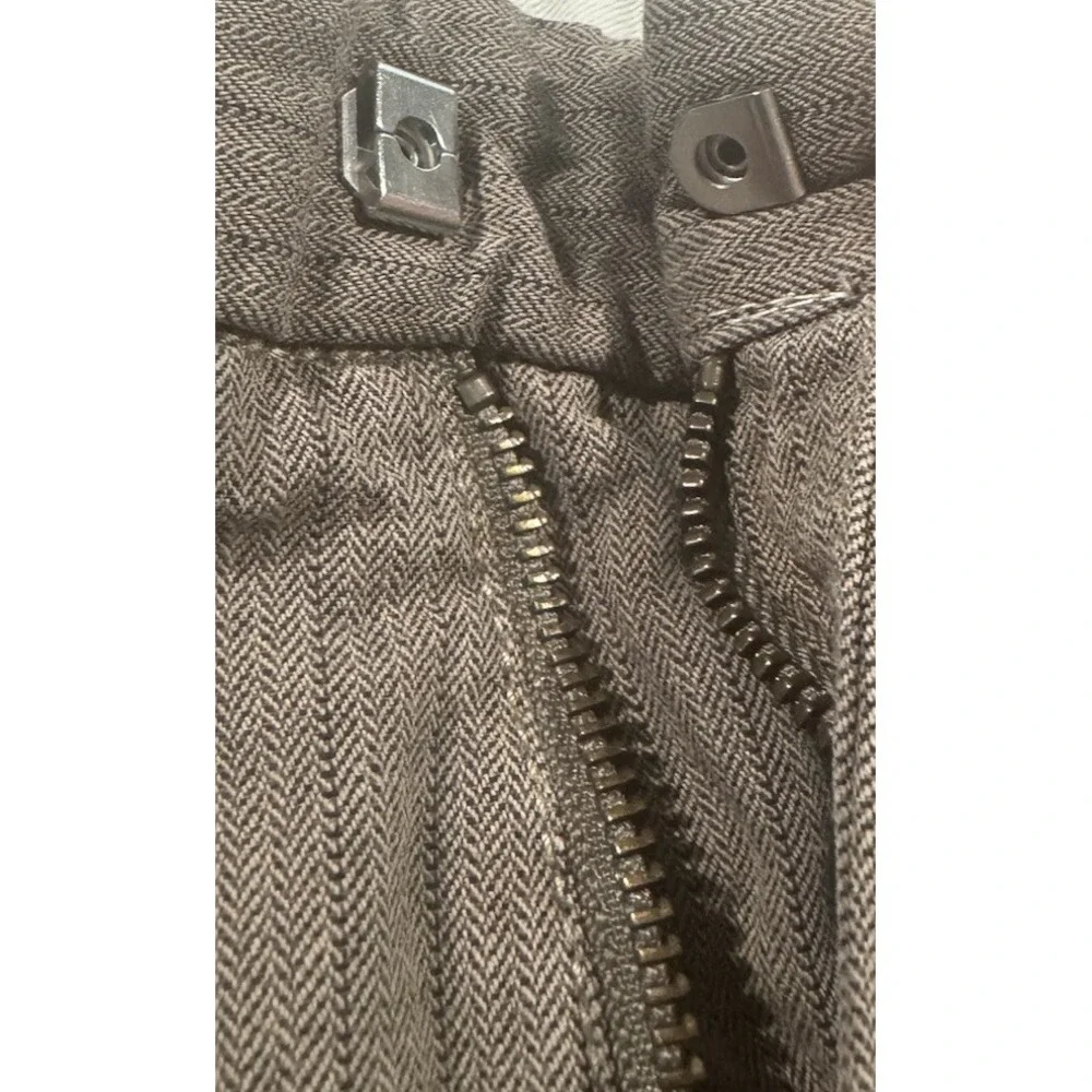 GAP Kids Boys 5 Regular Brown Pinstripe Chino Pants Flat Front Trousers